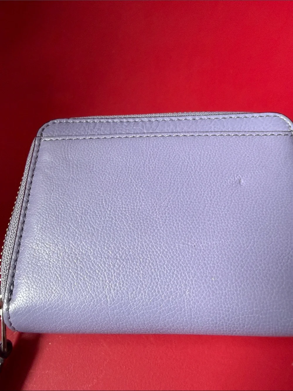 Marc Jacobs Lavender Pebbled Leather Zip Wallet